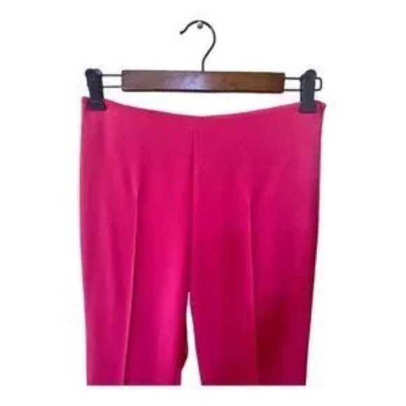 AKRIS Melissa Barbie Pink Silk Trouser Pant Fuscia Straight Leg RARE size 2 - Picture 3 of 15
